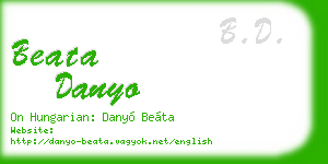 beata danyo business card