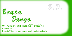 beata danyo business card